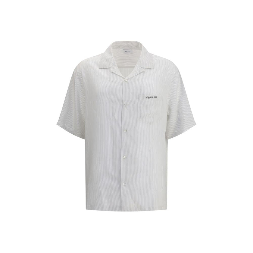 Alexander McQueen White Viscose Pattern Shirt Alexander McQueen