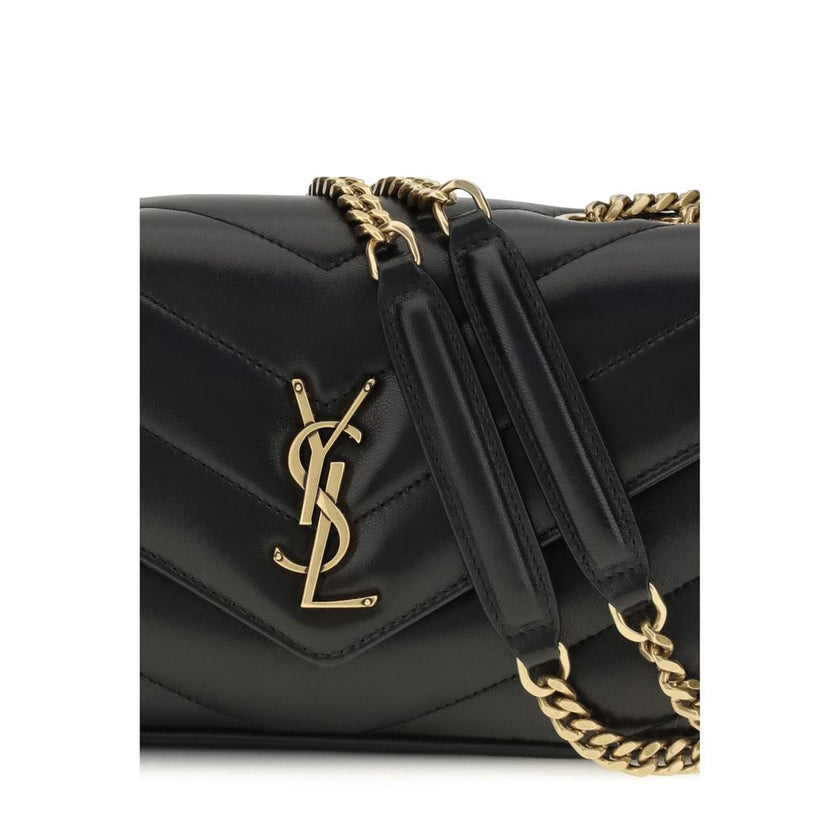 Saint Laurent Black Lamb Ovis Aries Aries Shoulder Bag Saint Laurent