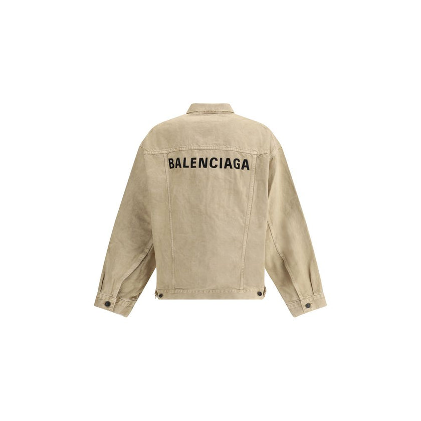 Balenciaga Beige Cotton Denim Jacket Balenciaga
