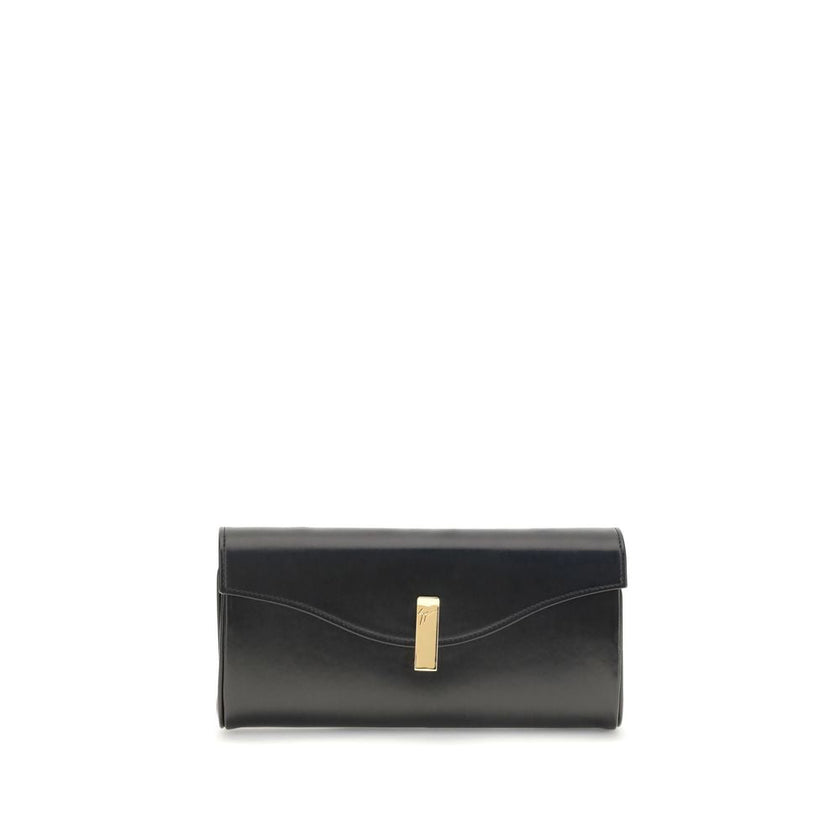 Giuseppe Zanotti Black Leather Clutch Bag Giuseppe Zanotti
