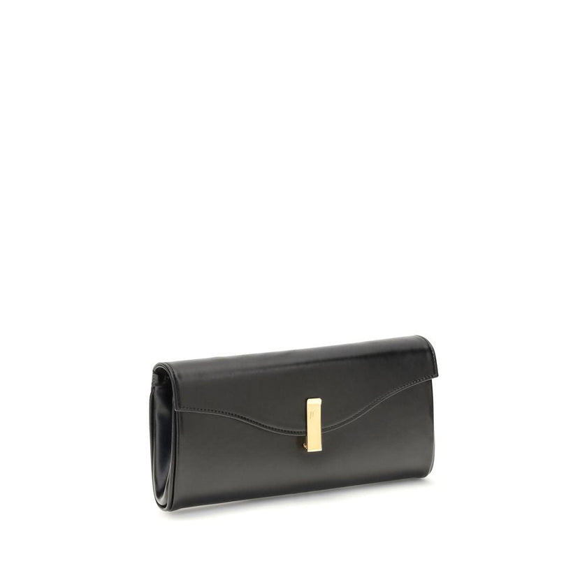 Giuseppe Zanotti Black Leather Clutch Bag Giuseppe Zanotti
