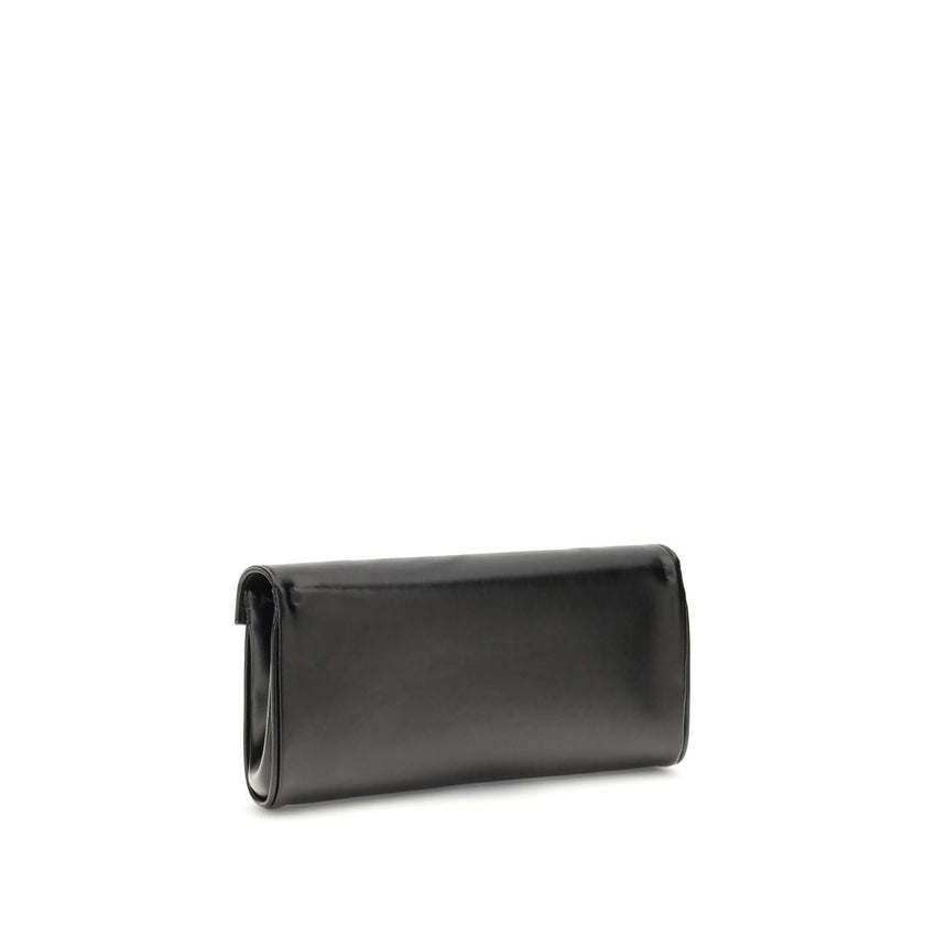 Giuseppe Zanotti Black Leather Clutch Bag Giuseppe Zanotti