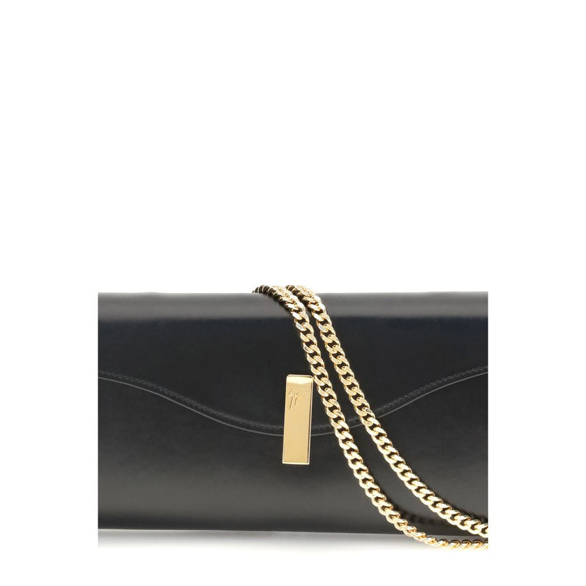 Giuseppe Zanotti Black Leather Clutch Bag Giuseppe Zanotti