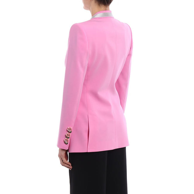 Dolce & Gabbana Pink Wool Jackets & Coat Dolce & Gabbana