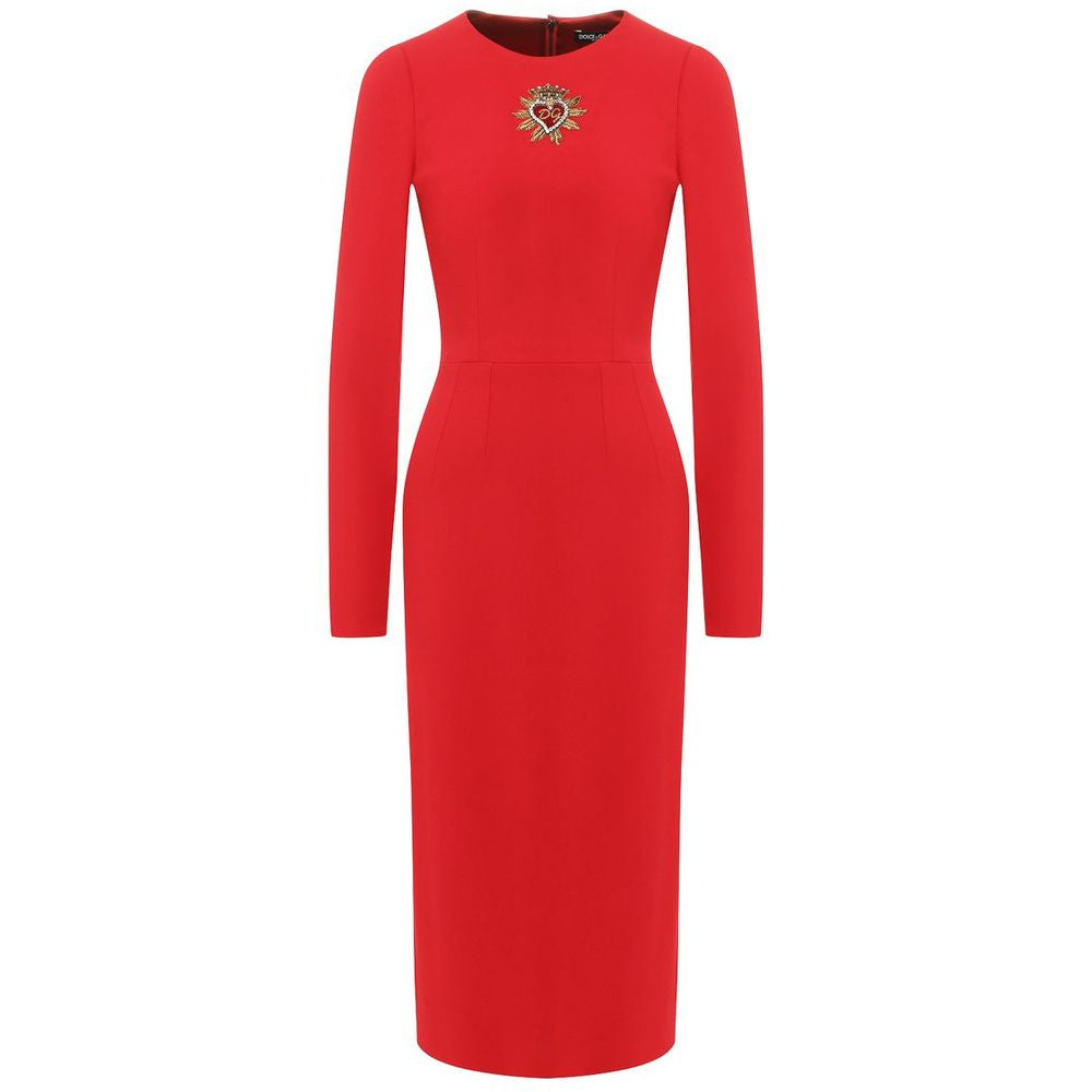 Dolce & Gabbana Red Viscose Dress Dolce & Gabbana