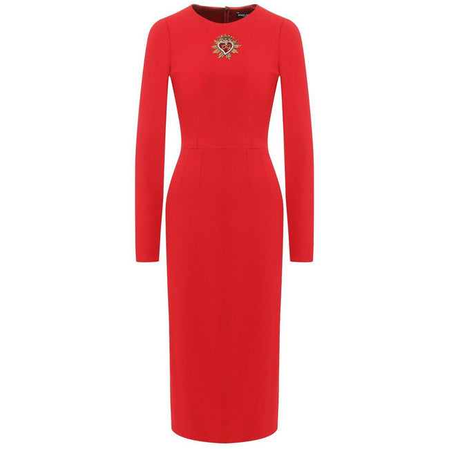 Dolce & Gabbana Red Viscose Dress Dolce & Gabbana