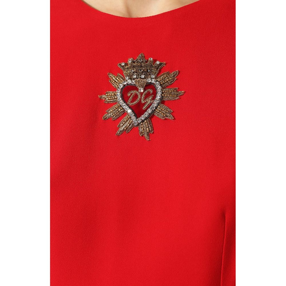 Dolce & Gabbana Red Viscose Dress Dolce & Gabbana
