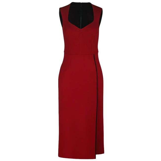 Dolce & Gabbana Red Viscose Dress Dolce & Gabbana