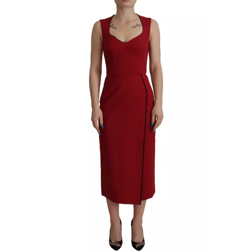 Dolce & Gabbana Red Viscose Dress Dolce & Gabbana