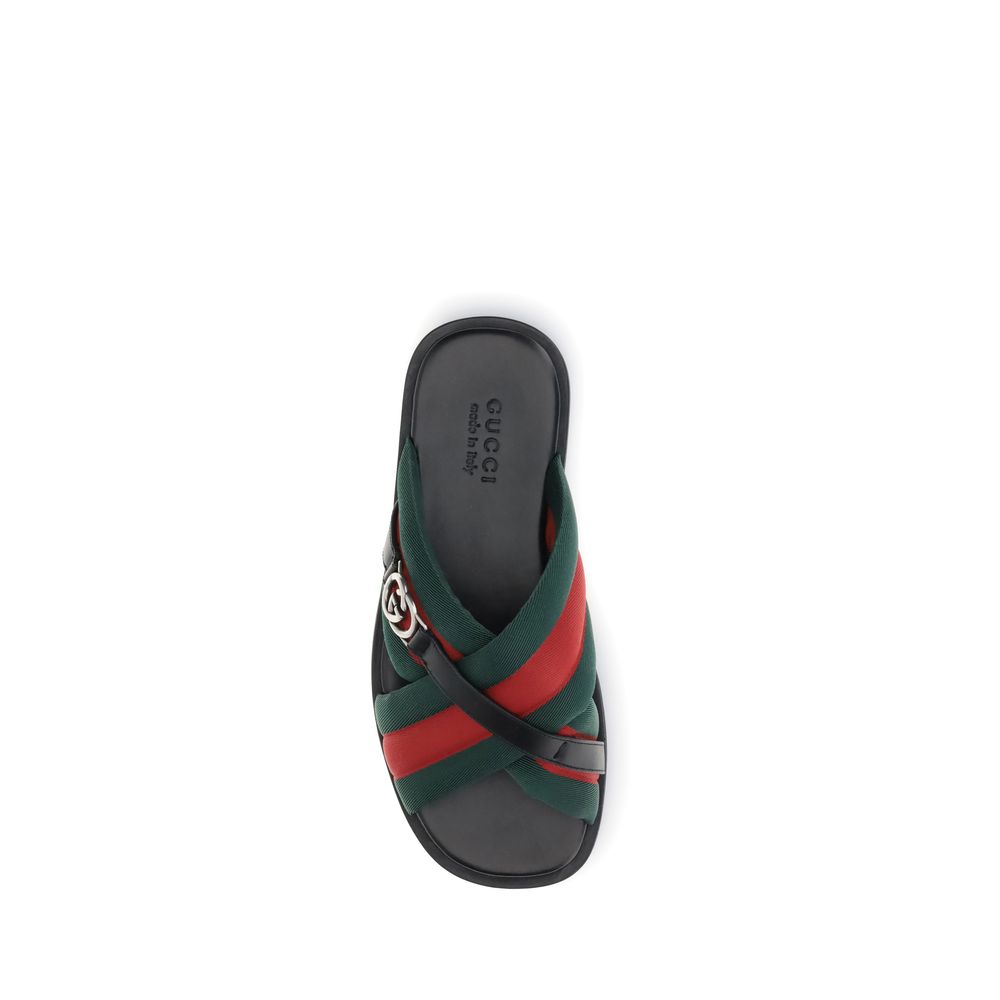 Gucci Web Sandals with Interlocking GG Gucci