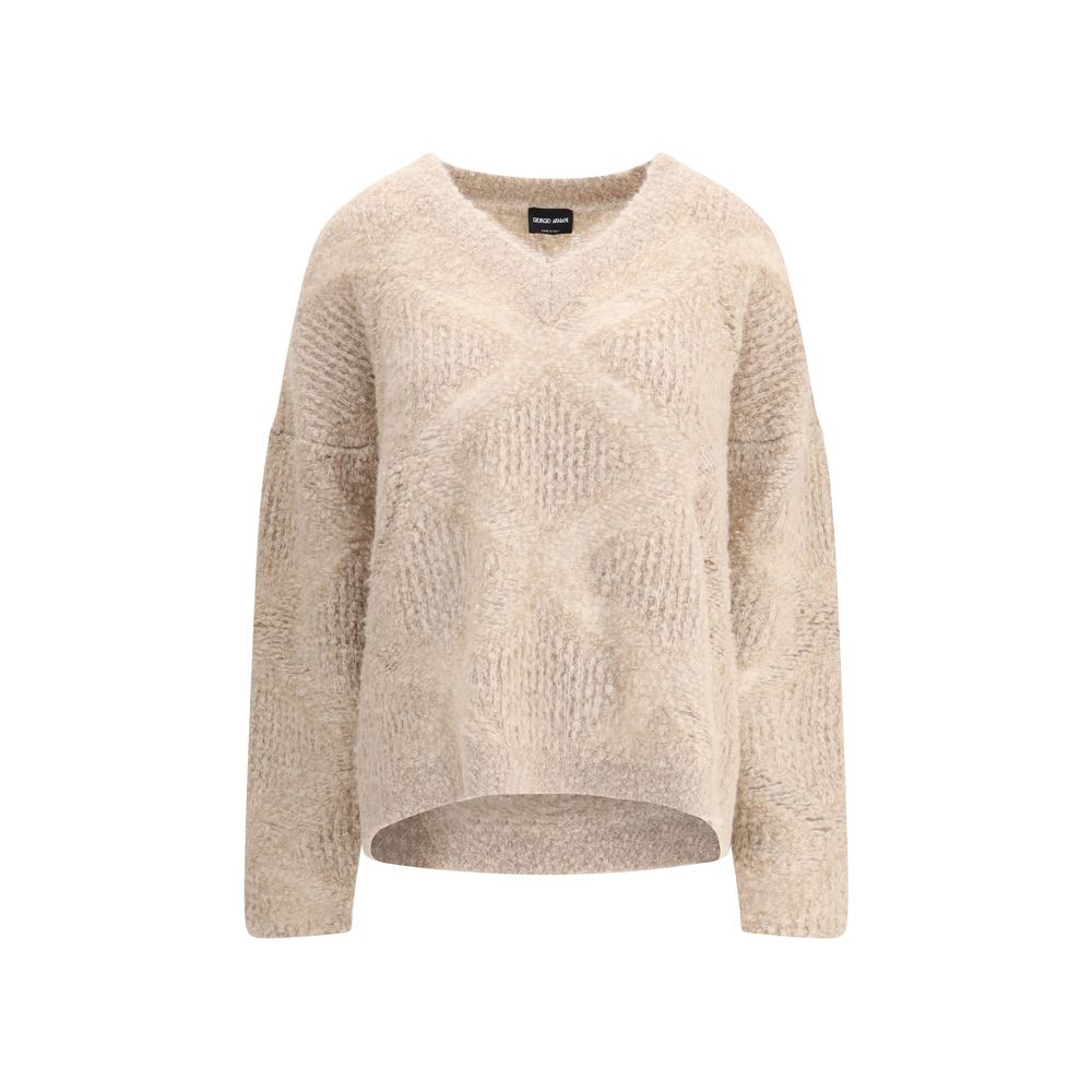 Giorgio Armani V-neck cashmere and alpaca blend Sweater Giorgio Armani