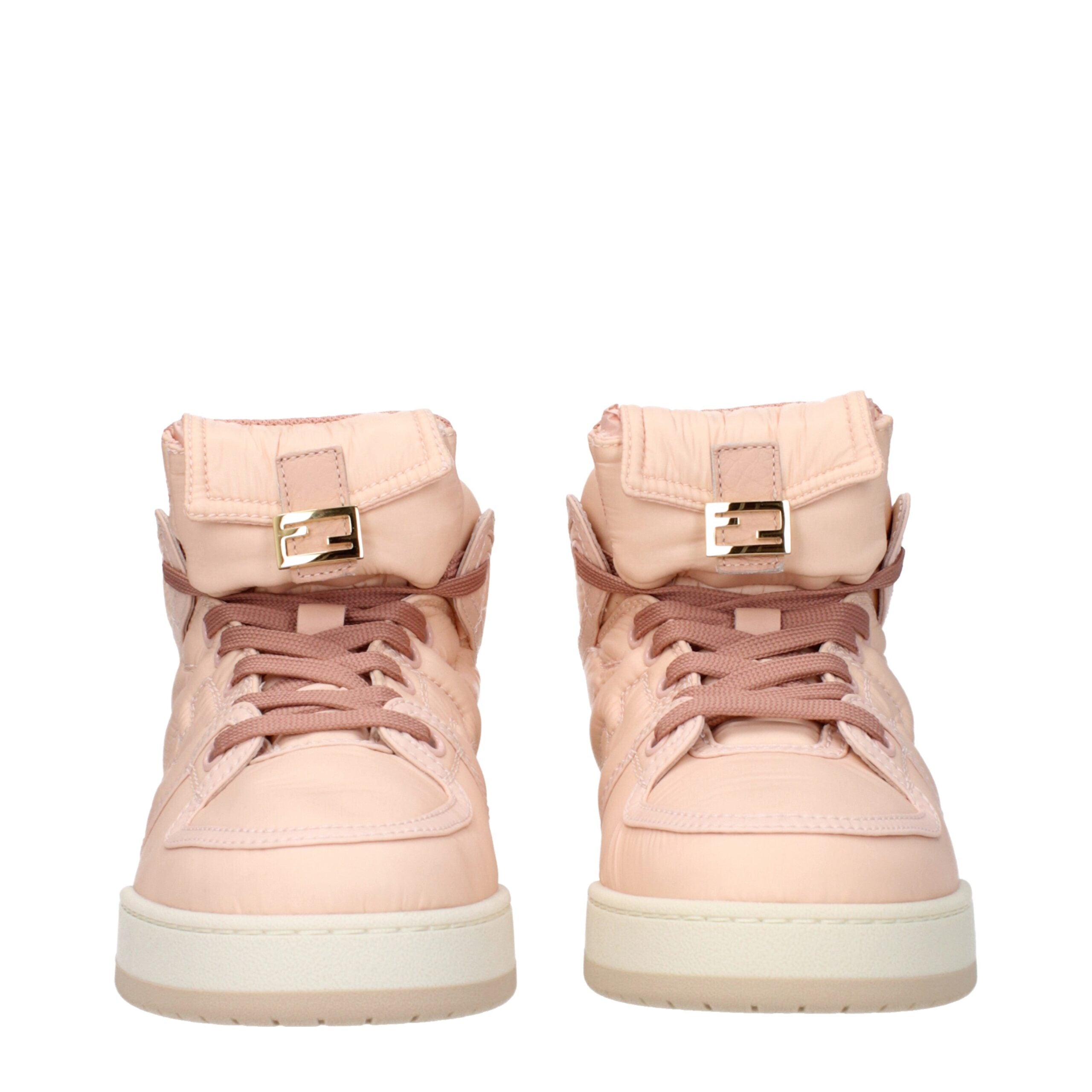 Fendi Pink Nylon High Tops Fendi