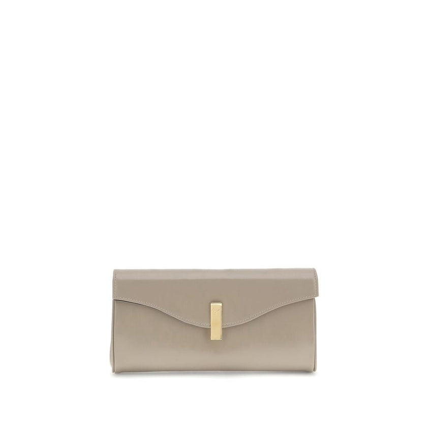 Giuseppe Zanotti Beige Leather Clutch Bag Giuseppe Zanotti
