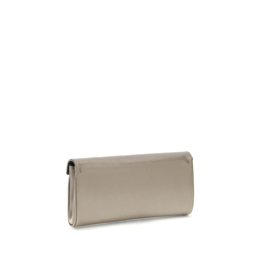 Giuseppe Zanotti Beige Leather Clutch Bag Giuseppe Zanotti