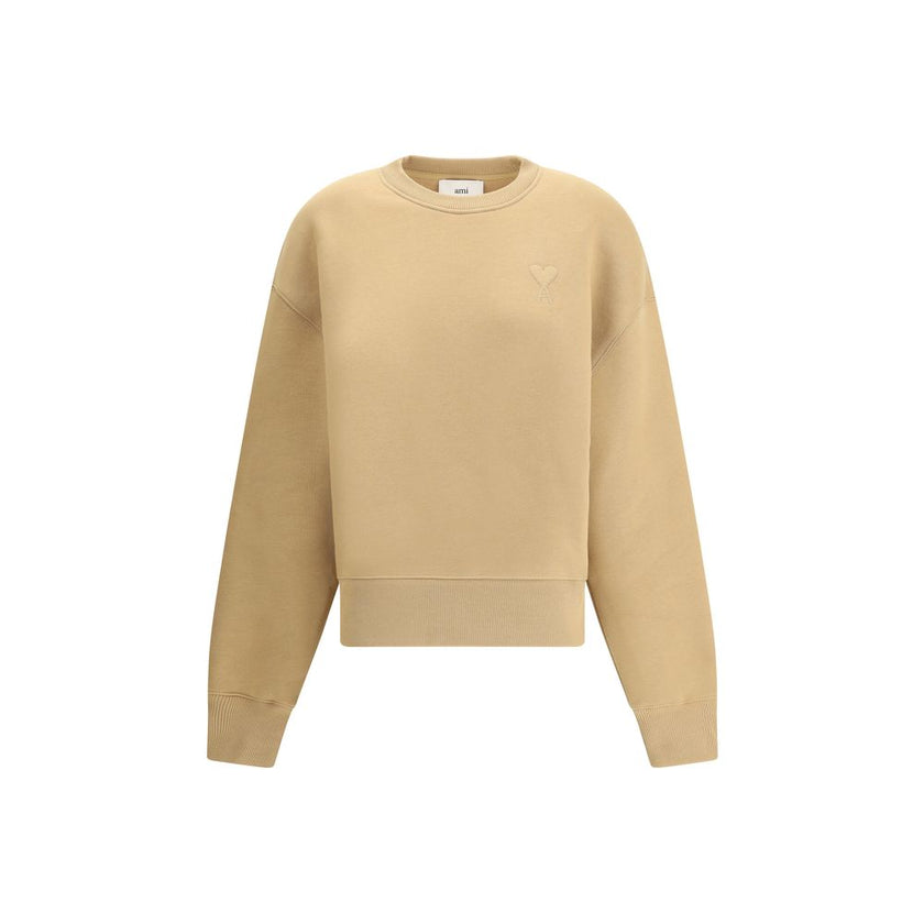 Ami Paris Beige Cotton Sweatshirt Ami Paris