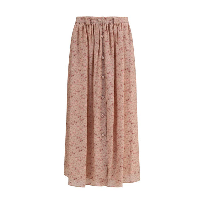 Kristina Ti Half circle Skirt with foliage print Kristina Ti
