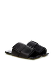 Bottega Veneta Elegant Black Leather Sandals Bottega Veneta