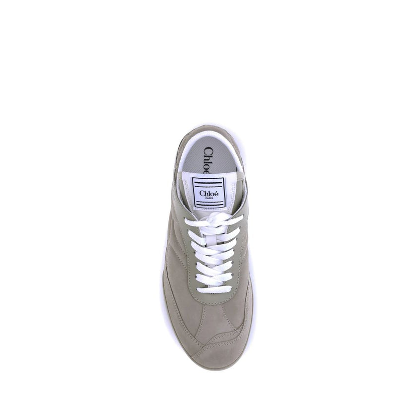 Chloé Beige Calf Leather Bos Taurus Low Top Sneakers Chloé