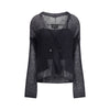 Giorgio Armani Double-breasted cardigan and top in a wool and mohair blend Twin-set Giorgio Armani