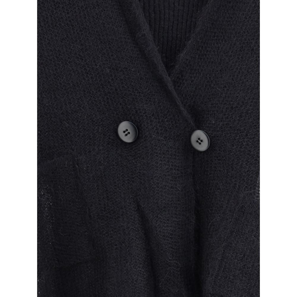 Giorgio Armani Double-breasted cardigan and top in a wool and mohair blend Twin-set Giorgio Armani