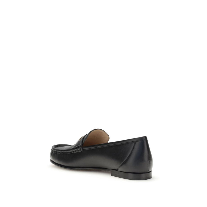 Chloé Black Calf Leather Bos Taurus Slip-On Loafers Chloé