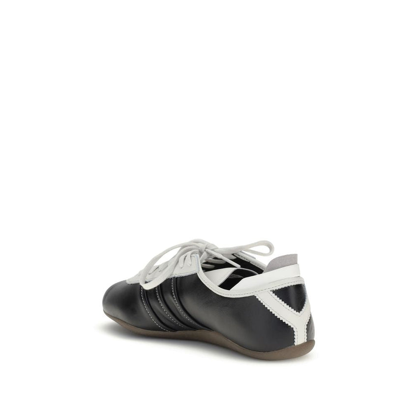 Y-3 Black Calf Leather Bos Taurus Low Top Sneakers Y-3