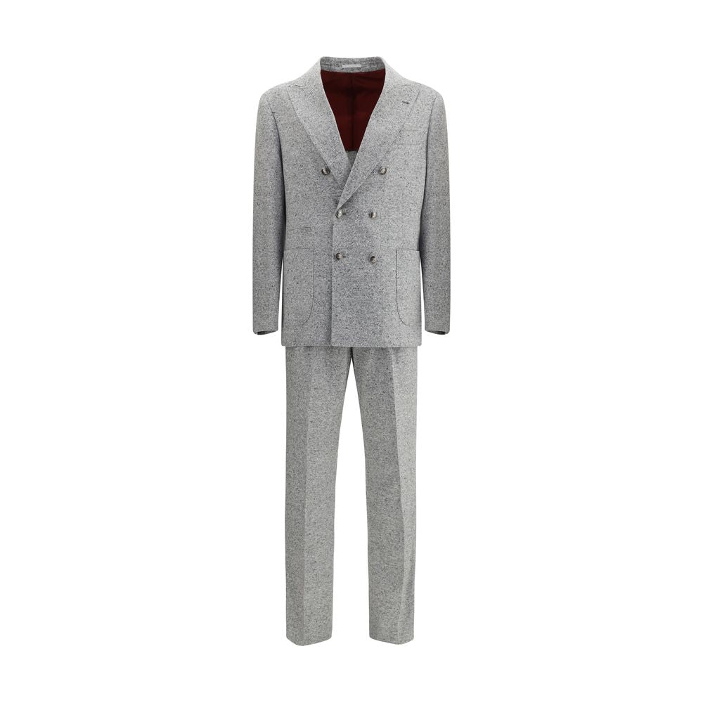 Brunello Cucinelli Wool and cashmere buttoned grisaille Suit Brunello Cucinelli