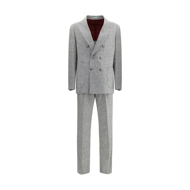 Brunello Cucinelli Wool and cashmere buttoned grisaille Suit Brunello Cucinelli