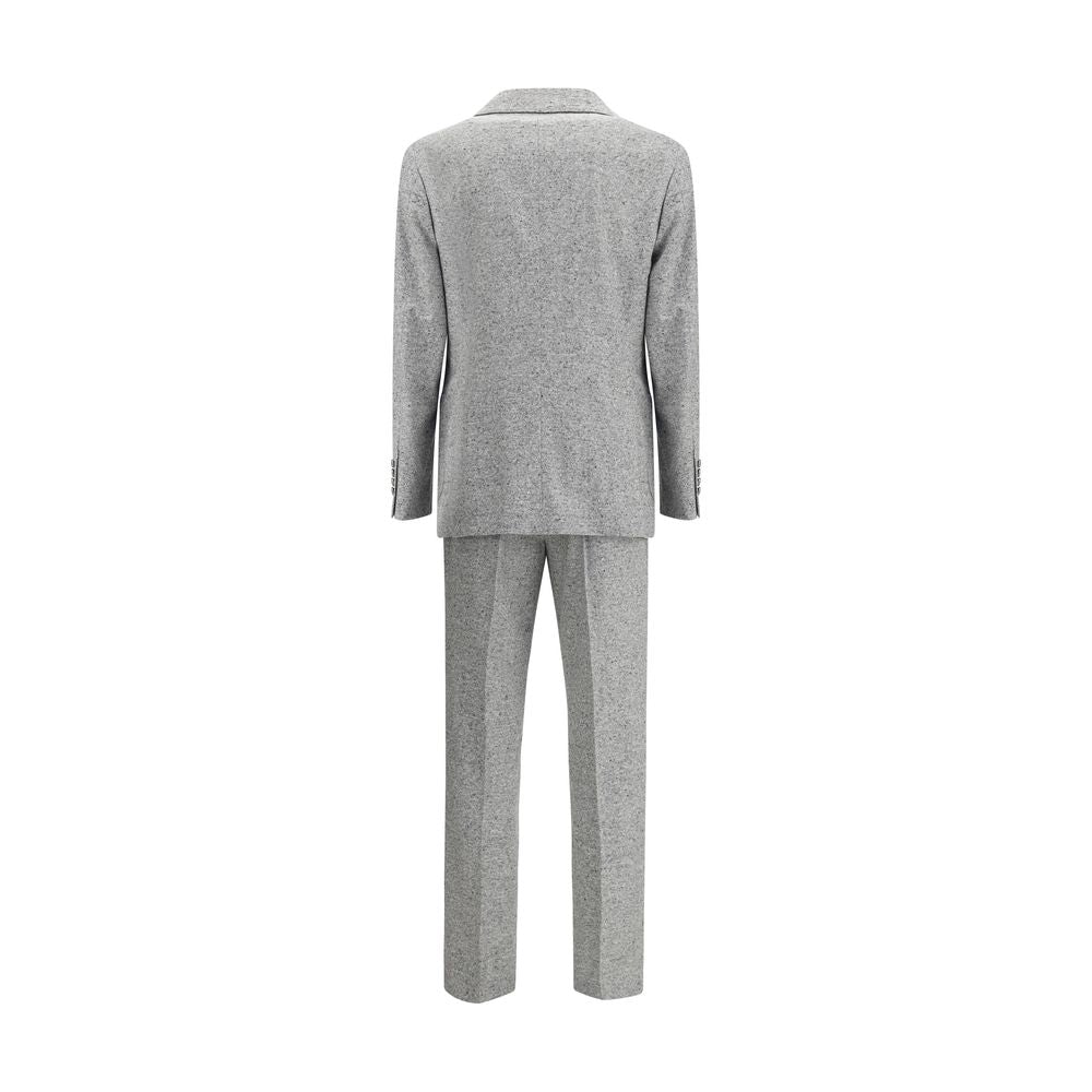 Brunello Cucinelli Wool and cashmere buttoned grisaille Suit Brunello Cucinelli