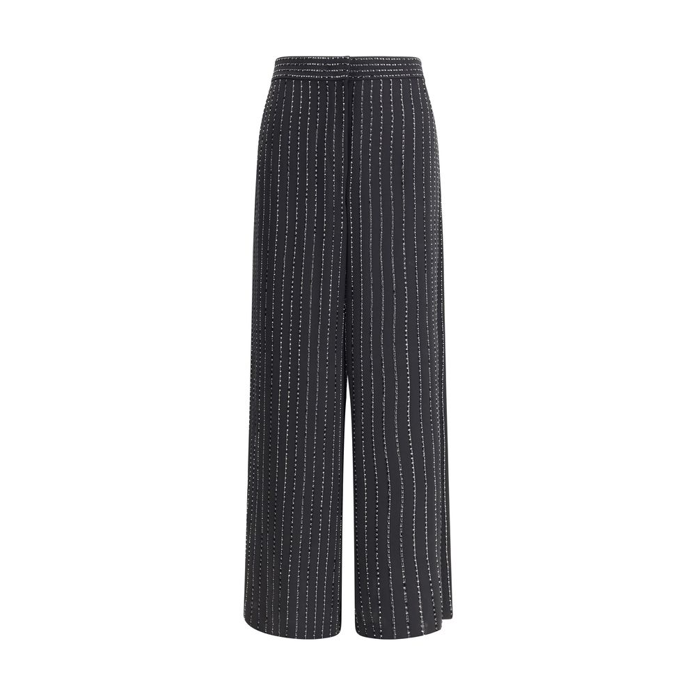 Giorgio Armani Wide-leg silk Pants with strass Giorgio Armani