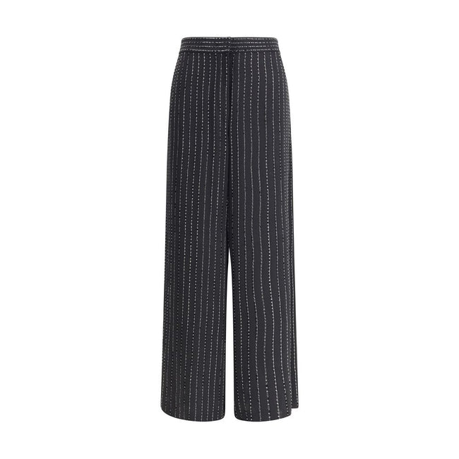 Giorgio Armani Wide-leg silk Pants with strass Giorgio Armani