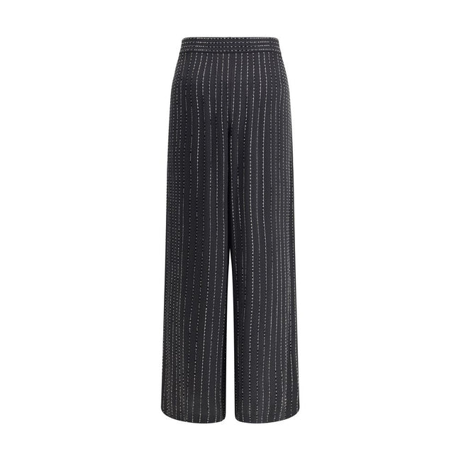 Giorgio Armani Wide-leg silk Pants with strass Giorgio Armani