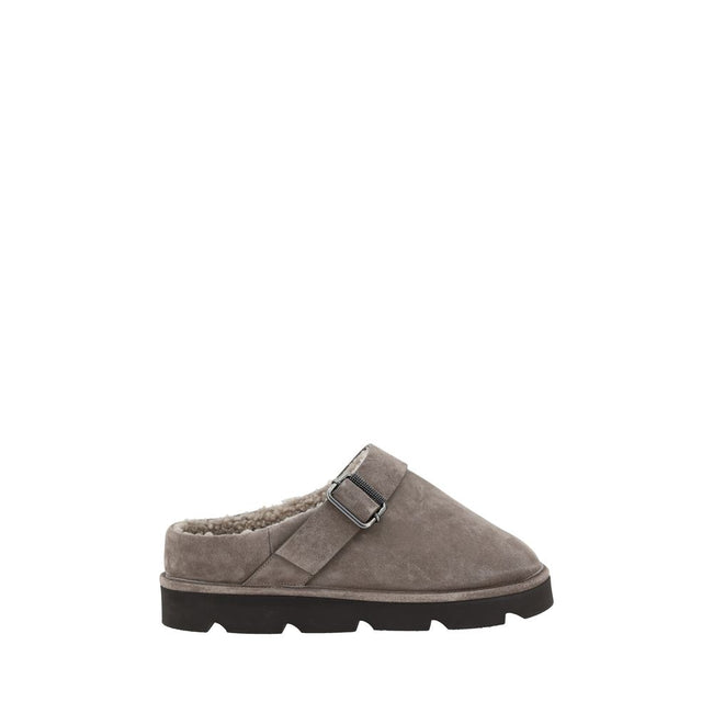 Brunello Cucinelli Fur Sabot Brunello Cucinelli