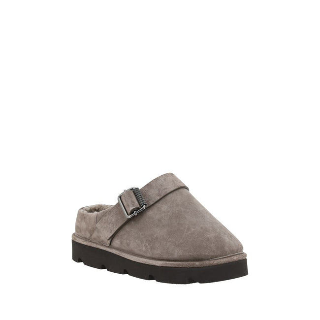 Brunello Cucinelli Fur Sabot Brunello Cucinelli