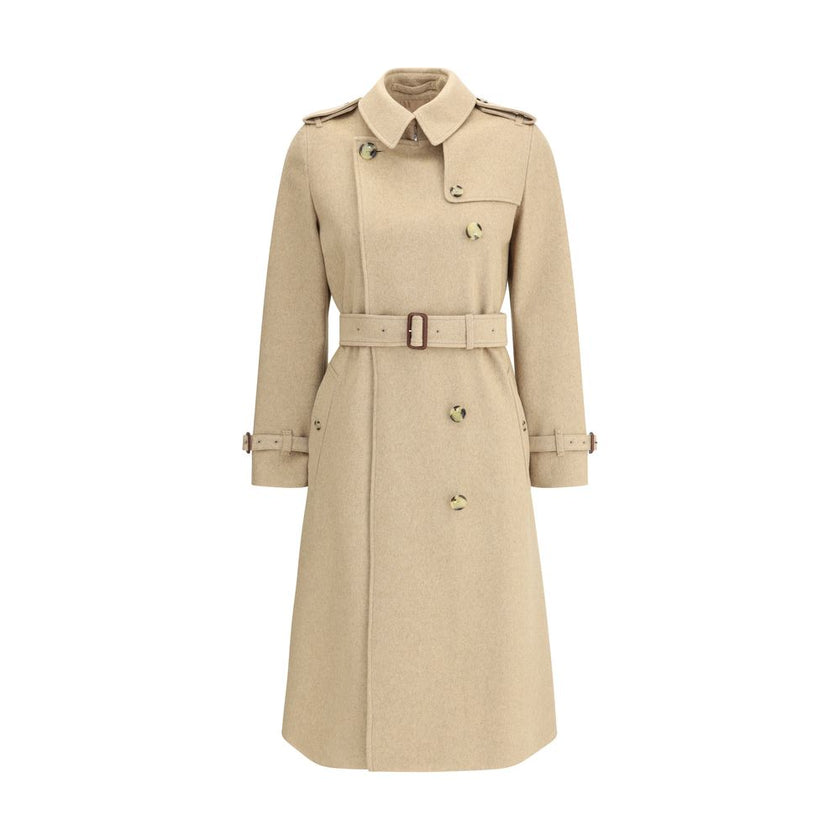 Burberry Beige Cashmere Coat Burberry
