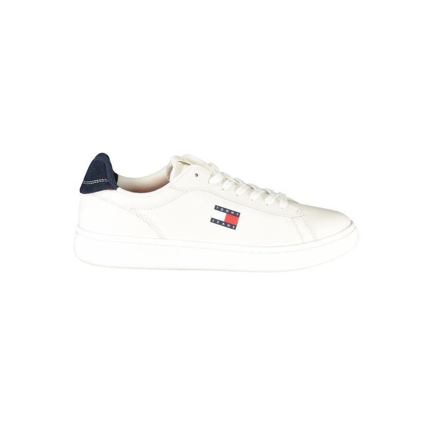 Tommy Hilfiger White Leather Men Sneaker Tommy Hilfiger