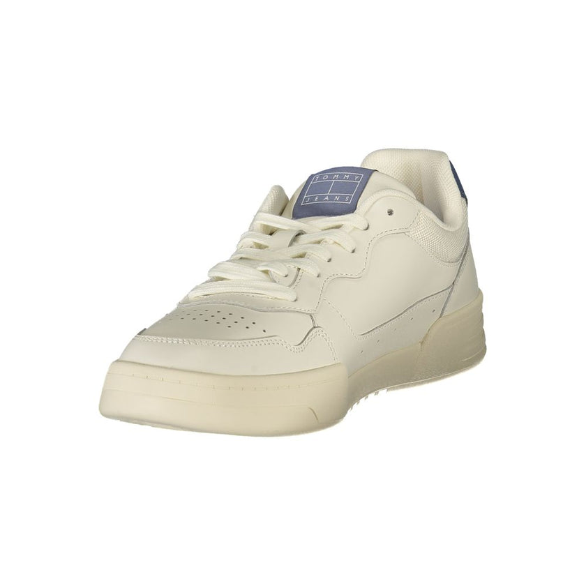 Tommy Hilfiger White Leather Men Sneaker Tommy Hilfiger