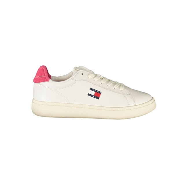 Tommy Hilfiger White Leather Women Sneaker Tommy Hilfiger