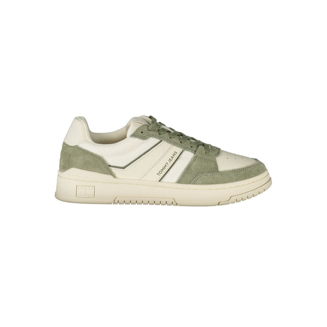 Tommy Hilfiger White Leather Men Sneaker Tommy Hilfiger