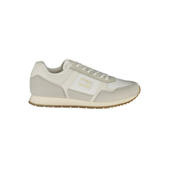 Tommy Hilfiger White Polyester Men Sneaker Tommy Hilfiger