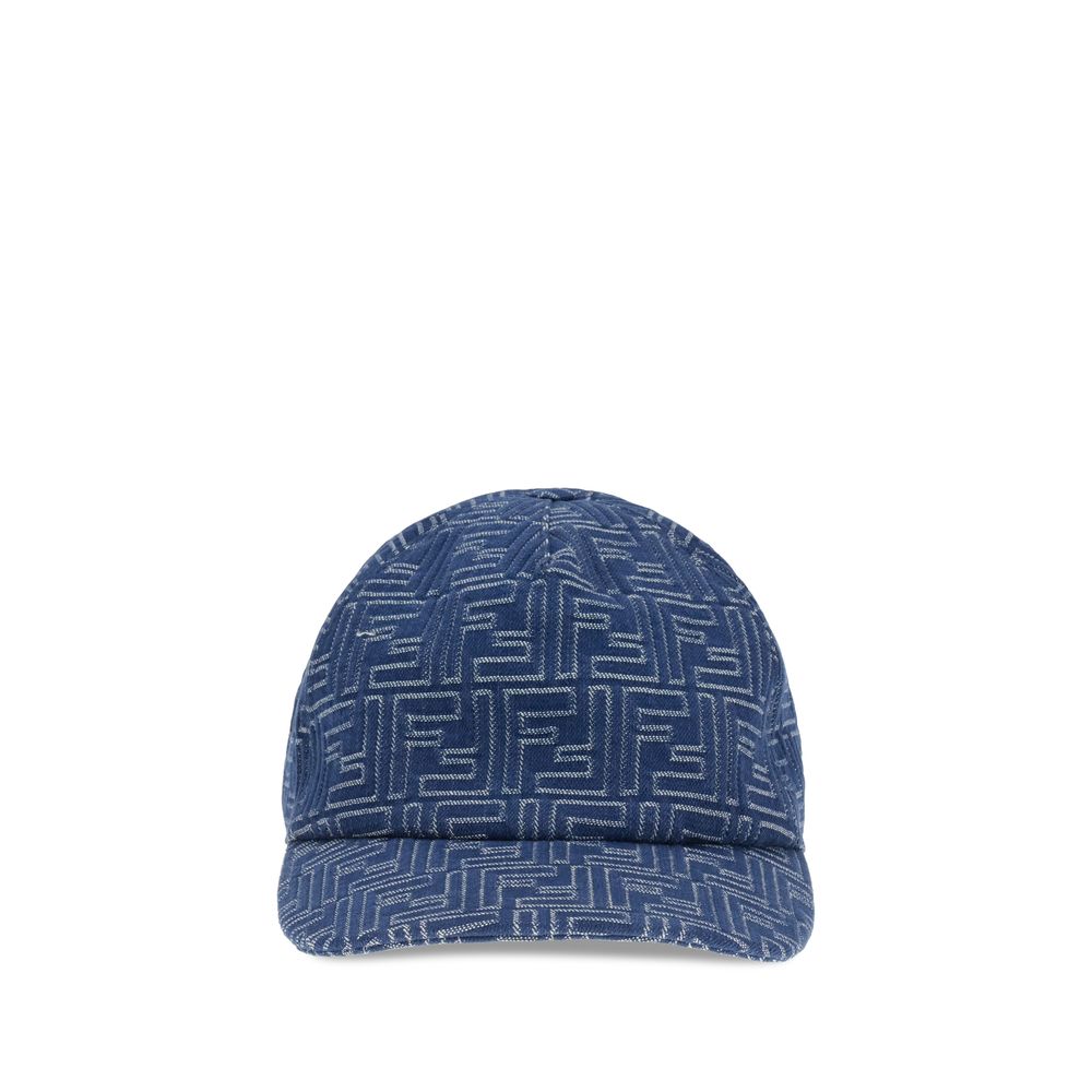 Fendi Denim embroidery Baseball Hat Fendi