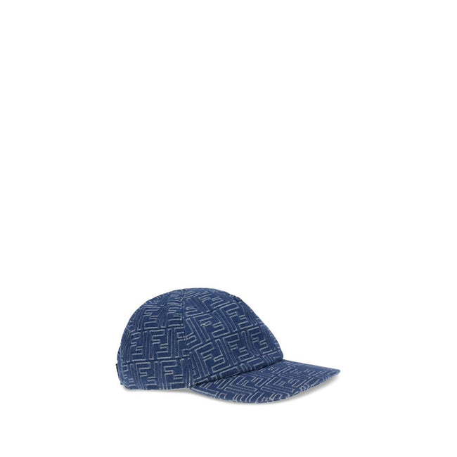Fendi Denim embroidery Baseball Hat Fendi