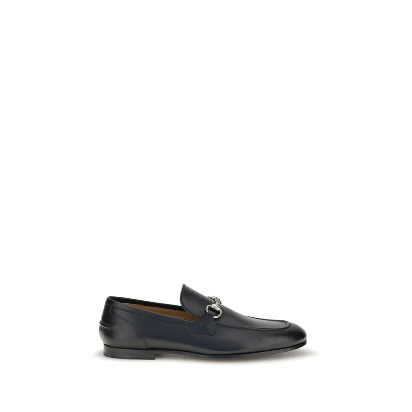 Gucci Black Calf Leather Bos Taurus Slip-On Loafers Gucci