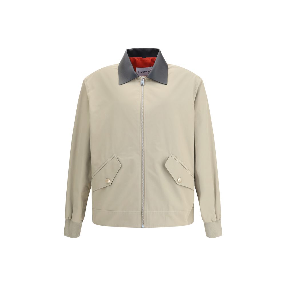 Givenchy Cotton Harrington Jacket with leather details Givenchy