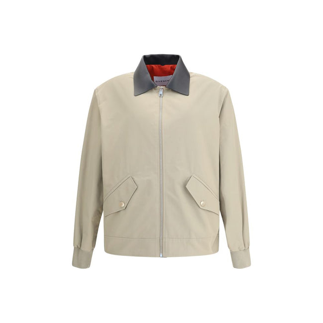 Givenchy Cotton Harrington Jacket with leather details Givenchy