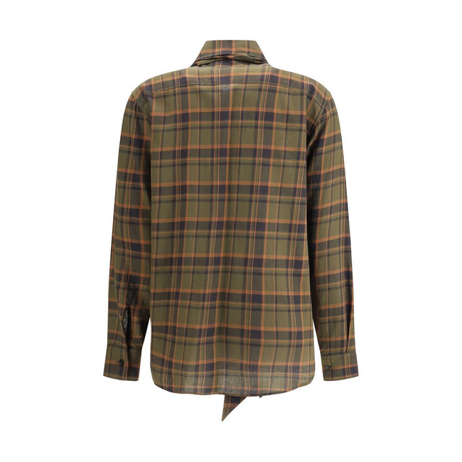 Saint Laurent Cassandre check lavallière Shirt Saint Laurent