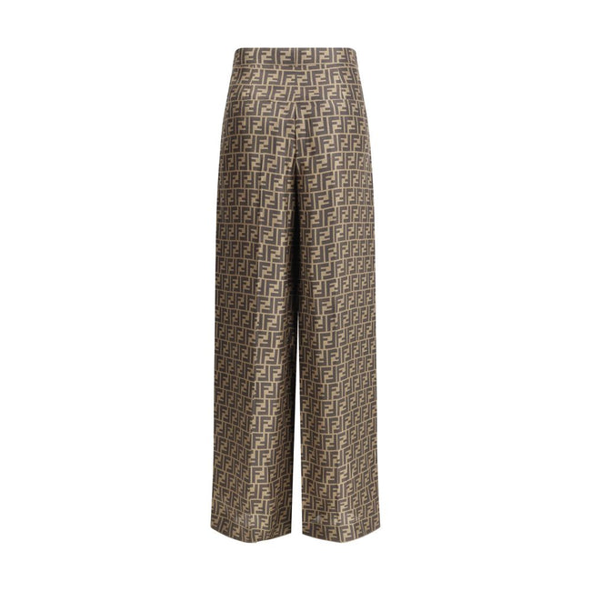 Fendi Monogram pattern silk Pants Fendi