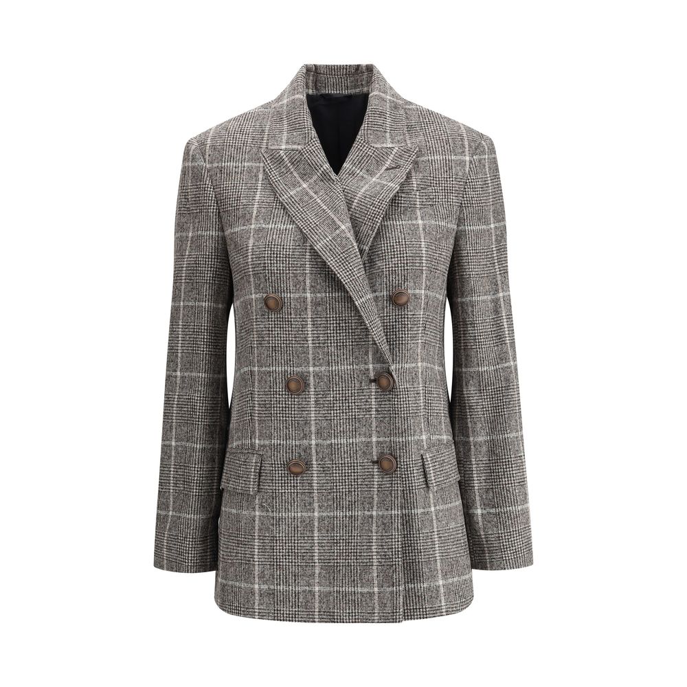 Brunello Cucinelli Alpaca and wool Prince de Galles Blazer Brunello Cucinelli