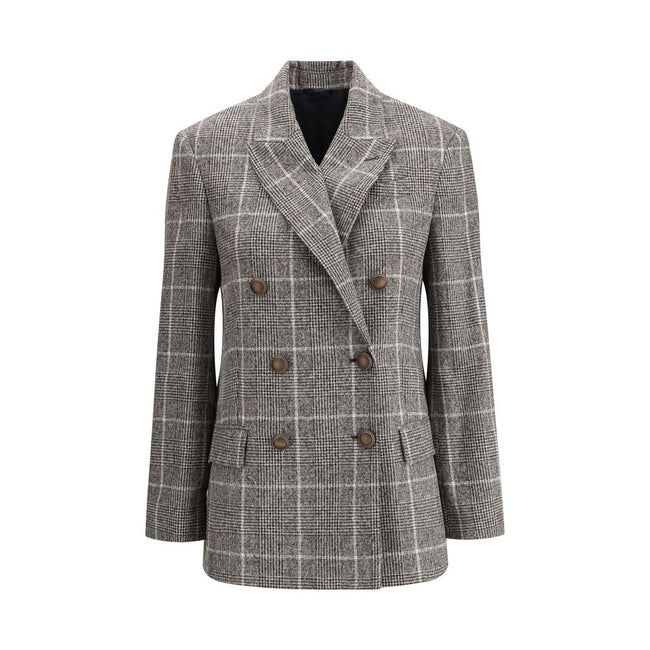 Brunello Cucinelli Alpaca and wool Prince de Galles Blazer Brunello Cucinelli
