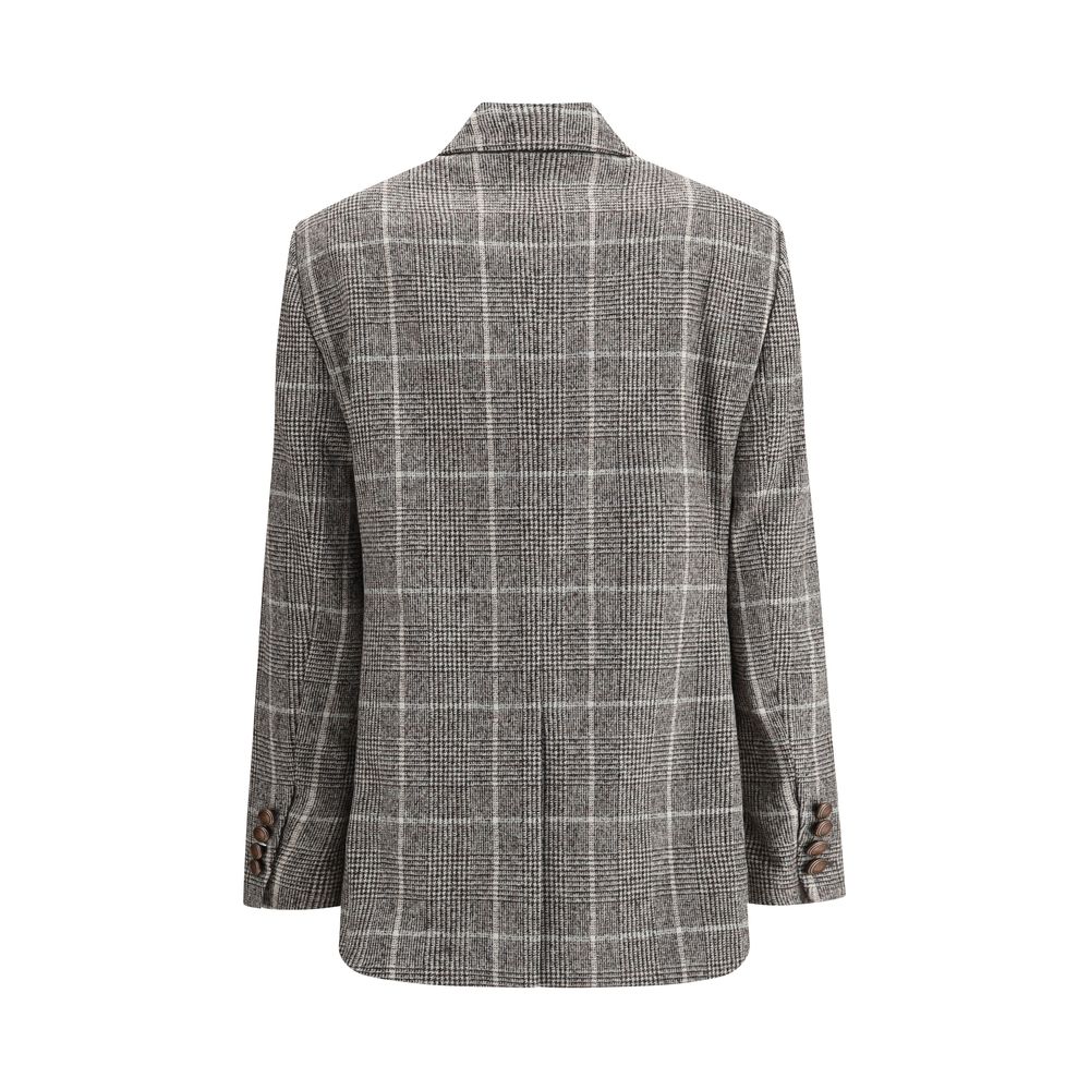Brunello Cucinelli Alpaca and wool Prince de Galles Blazer Brunello Cucinelli